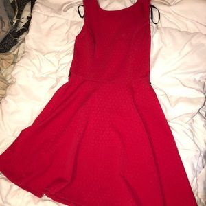 Red skater dress